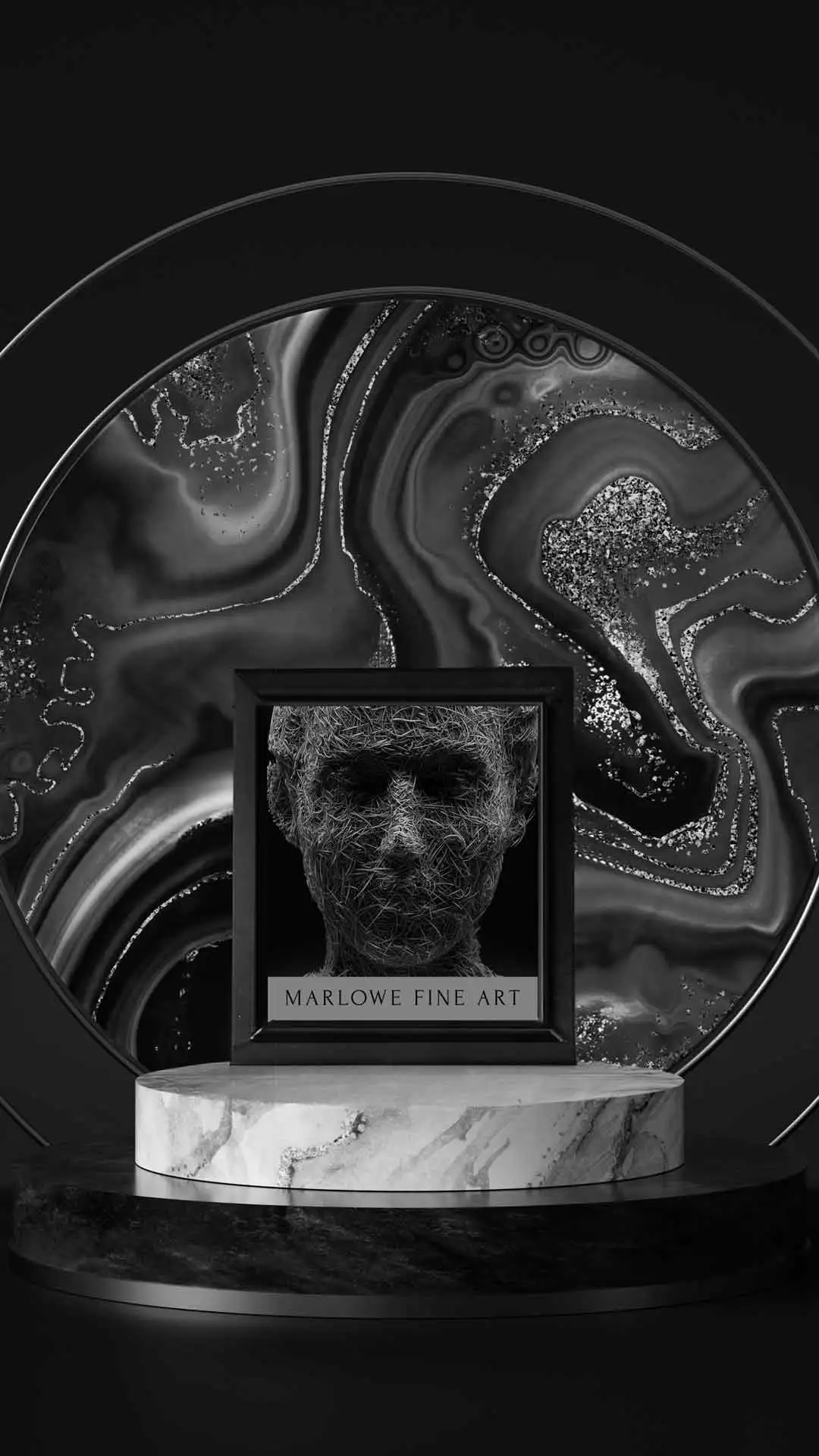 Abstract human figure with logo