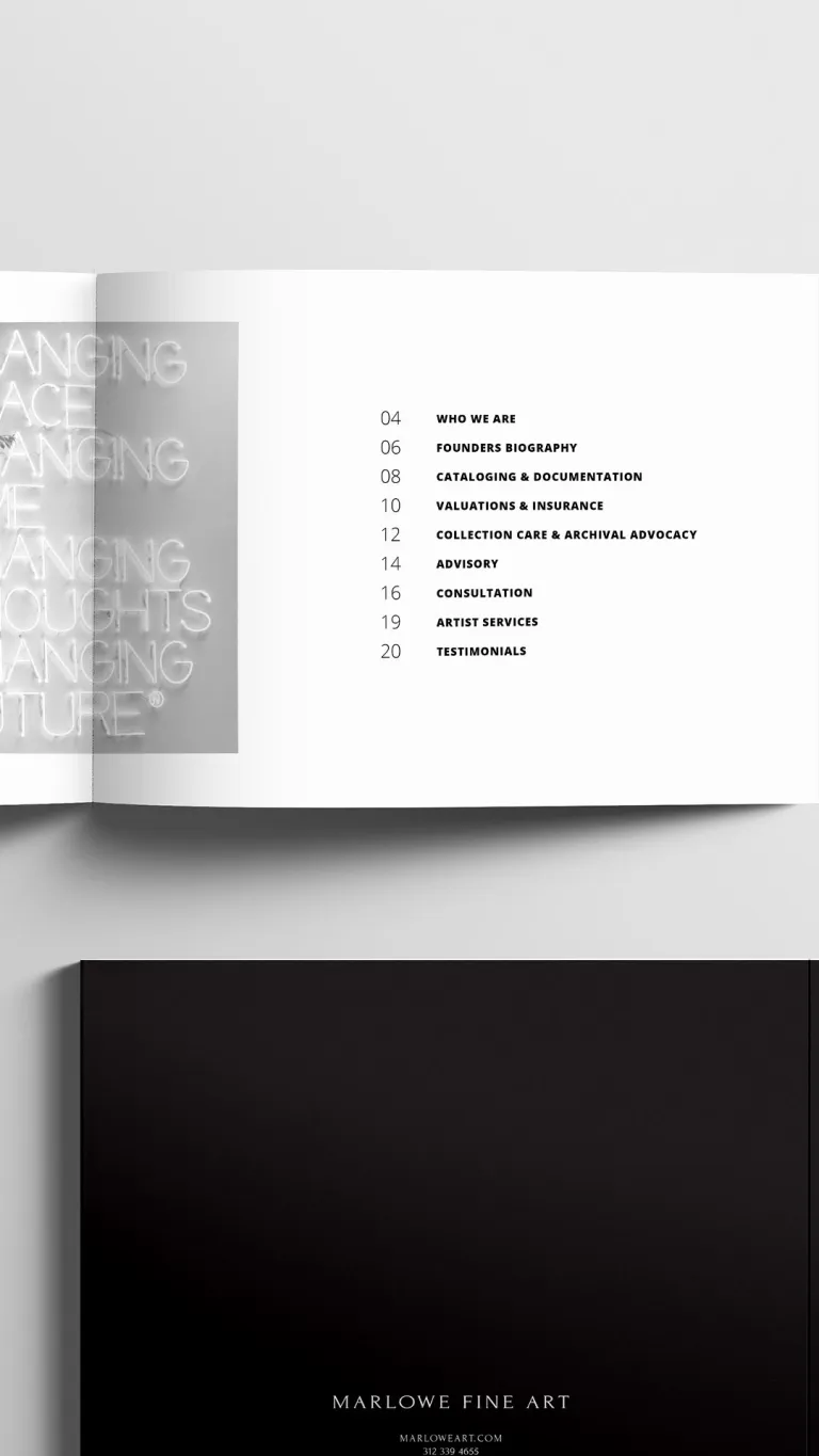 Table of contents spread
